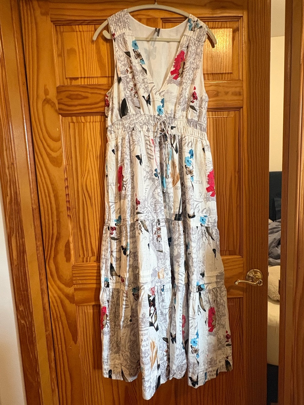 Anthropologie Somerset Linen Blend Sleeveless Maxi Dress - Picture 3 of 7